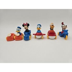 Vtg Ilco Disney figures & vehicles fits Little people Donald Minnie Goofy Pluto